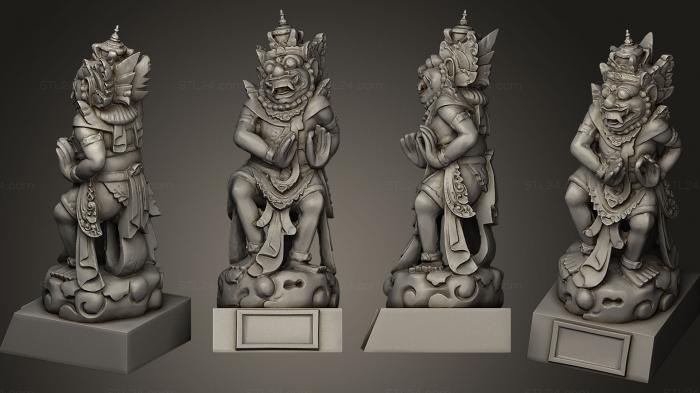 Скульптуры индийские (Баронг, STKI_0026) 3D модель для ЧПУ станка